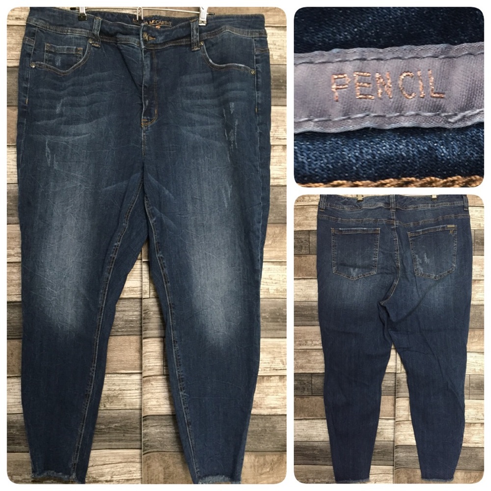 Melissa McCarthy Seven7 Women's Skinny Jeans - Dark Blue